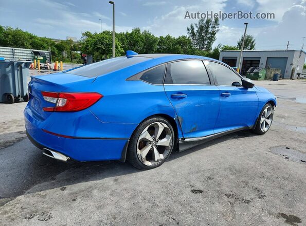 1HGCV1F92JA003022 2018 HONDA ACCORD Blue Trasero derecho