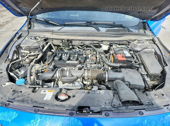 1HGCV1F92JA003022 2018 HONDA ACCORD Blue Vista interior trasera