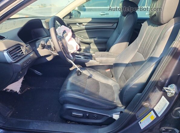 1HGCV1F93JA076786 2018 HONDA ACCORD Gray Вид салону спереду