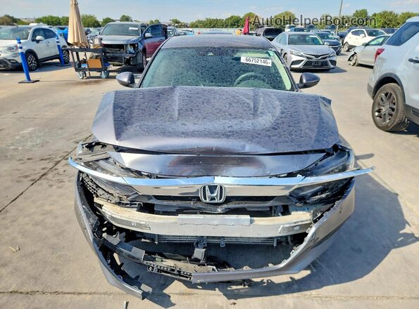 1HGCV1F93JA076786 2018 HONDA ACCORD Gray Вид спереду
