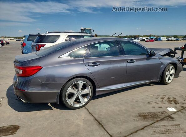 1HGCV1F93JA076786 2018 HONDA ACCORD Gray Задня права чверть