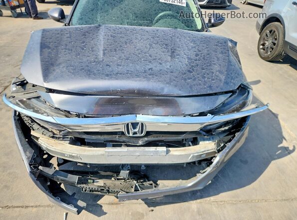 1HGCV1F93JA076786 2018 HONDA ACCORD Gray Вид задньої частини салону