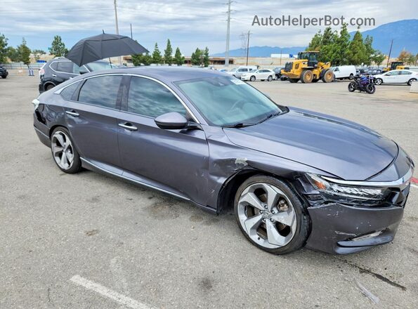 1HGCV1F93JA105784 2018 HONDA ACCORD Charcoal Przód prawy