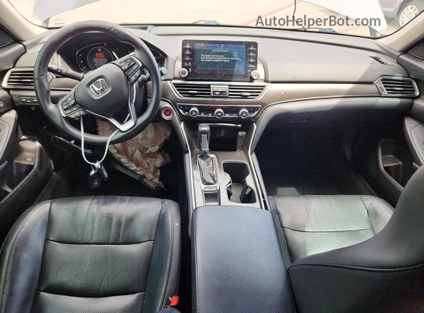 1HGCV1F93JA105784 2018 HONDA ACCORD Charcoal Widok deski rozdzielczej