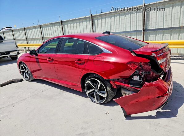 1HGCV2F30MA021850 2021 HONDA ACCORD Red Trasero izquierdo