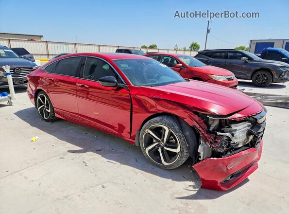 1HGCV2F30MA021850 2021 HONDA ACCORD Red Delantero derecho