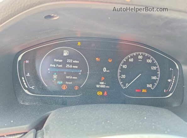 1HGCV2F30MA021850 2021 HONDA ACCORD Red Vista del cuadro de instrumentos