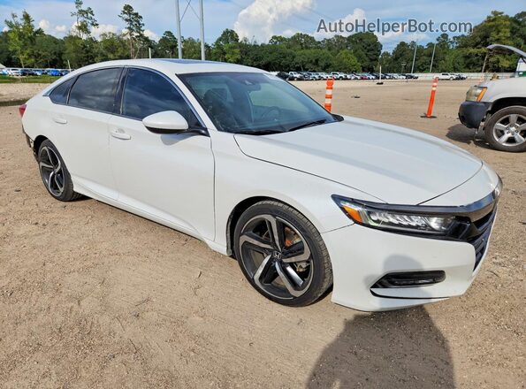 1HGCV2F31LA013609 2020 HONDA ACCORD Белый Передняя правая четверть