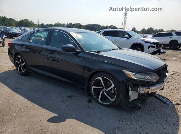 1HGCV2F32JA010747 2018 HONDA ACCORD Black Delantero derecho