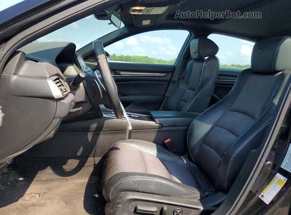 1HGCV2F32JA010747 2018 HONDA ACCORD Black Vista interior delantera