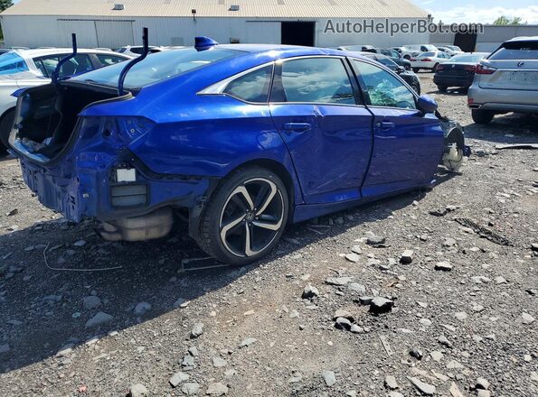 1HGCV2F32KA001046 2019 HONDA ACCORD Blue Задня права чверть