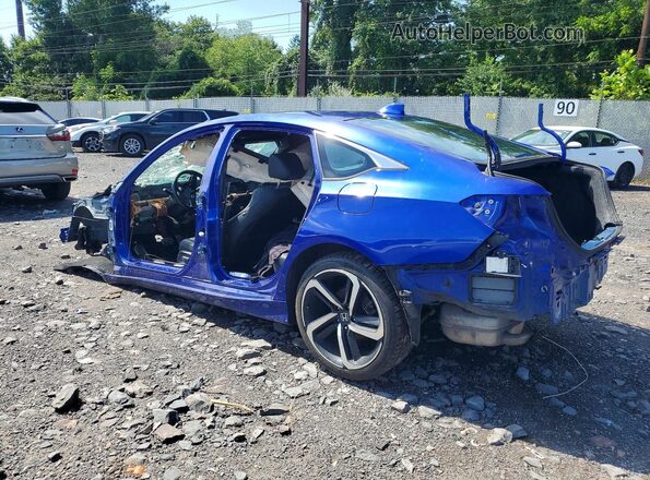 1HGCV2F32KA001046 2019 HONDA ACCORD Blue Задня ліва чверть