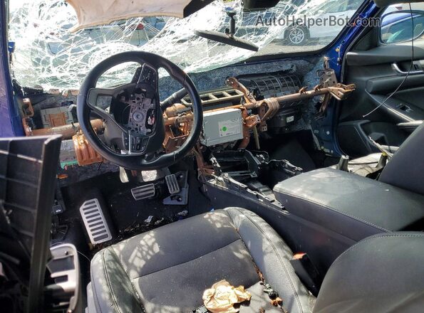 1HGCV2F32KA001046 2019 HONDA ACCORD Blue Вид панелі приладів