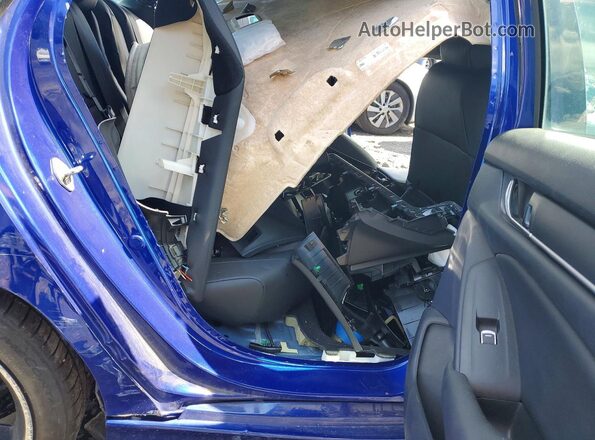 1HGCV2F32KA001046 2019 HONDA ACCORD Blue Вид задніх сидінь
