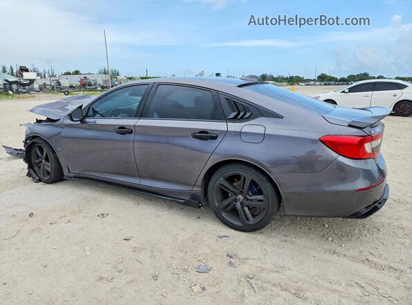 1HGCV2F32KA003282 2019 HONDA ACCORD Серый Задняя левая четверть