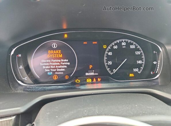 1HGCV2F32KA003282 2019 HONDA ACCORD Серый Вид щитка приборов