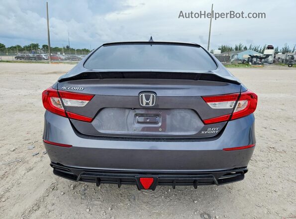 1HGCV2F32KA003282 2019 HONDA ACCORD Серый Вид сзади