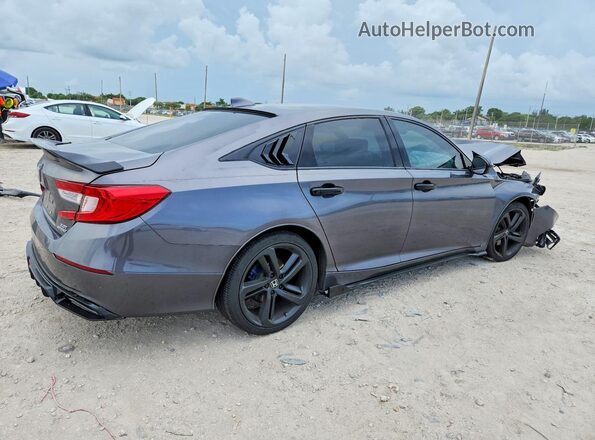 1HGCV2F32KA003282 2019 HONDA ACCORD Серый Задняя правая четверть