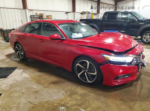 1HGCV2F33JA045328 2018 HONDA ACCORD Red Delantero derecho