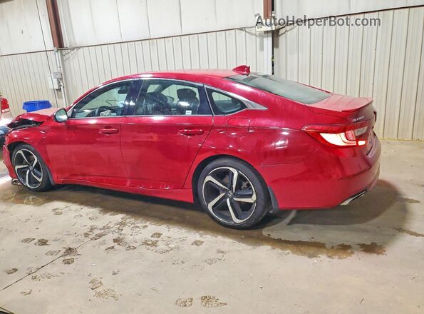 1HGCV2F33JA045328 2018 HONDA ACCORD Red Trasero izquierdo