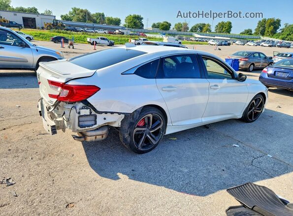 1HGCV2F33JA051405 2018 HONDA ACCORD White Trasero derecho