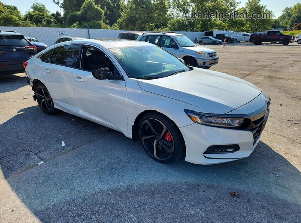 1HGCV2F33JA051405 2018 HONDA ACCORD White Delantero derecho