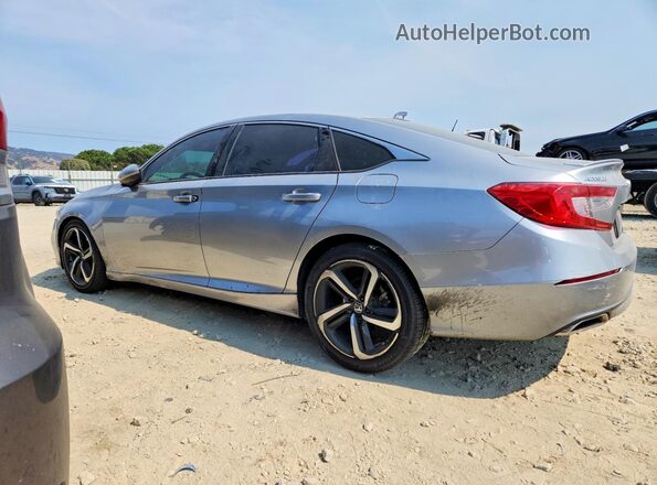1HGCV2F33KA008474 2019 HONDA ACCORD Silver Задня ліва чверть