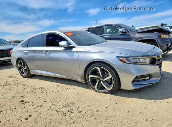1HGCV2F33KA008474 2019 HONDA ACCORD Silver Передня права чверть