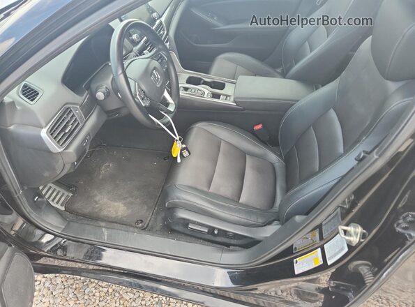 1HGCV2F35KA030573 2019 HONDA ACCORD Black Вид салону спереду
