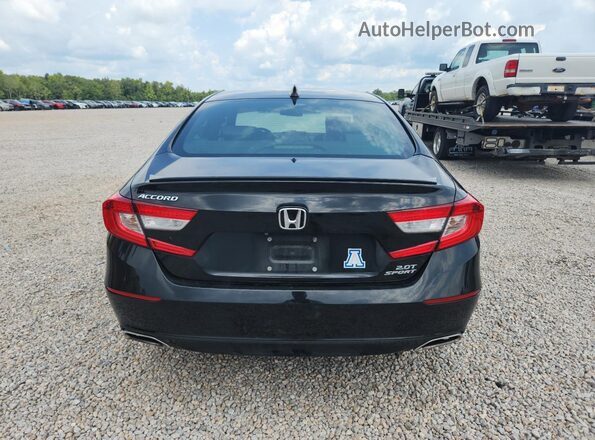 1HGCV2F35KA030573 2019 HONDA ACCORD Black Вид ззаду