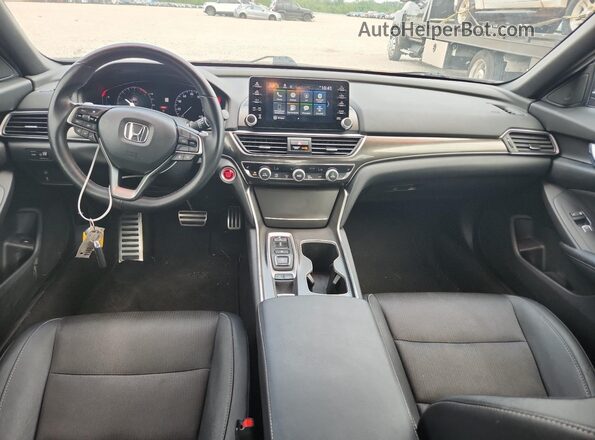 1HGCV2F35KA030573 2019 HONDA ACCORD Black Вид панелі приладів