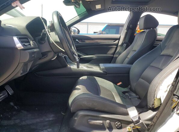 1HGCV2F36LA023312 2020 HONDA ACCORD Black წინა სალონის ხედი