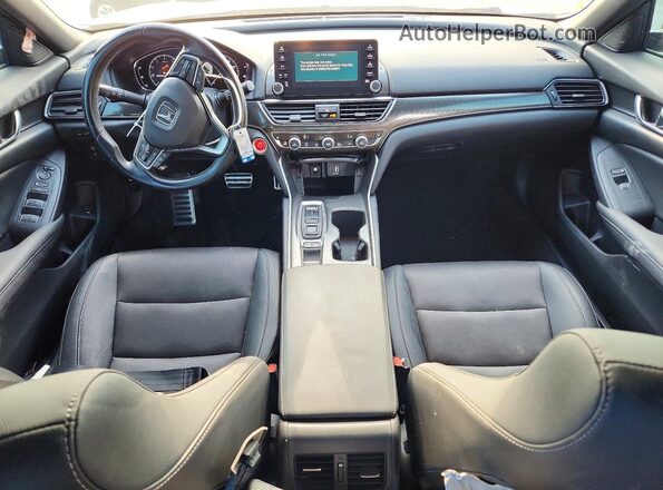 1HGCV2F36LA023312 2020 HONDA ACCORD Black წინა პანელის ხედი