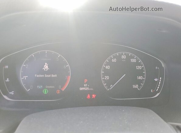 1HGCV2F36LA023312 2020 HONDA ACCORD Black ხელსაწყოთა პანელის ხედი