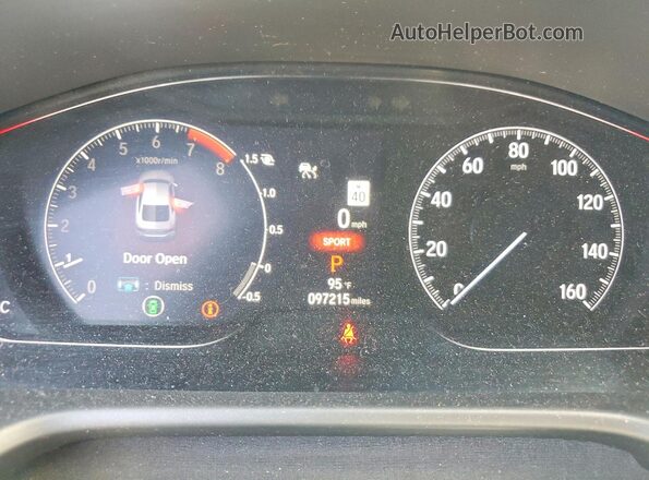 1HGCV2F37MA025801 2021 HONDA ACCORD White ხელსაწყოთა პანელის ხედი