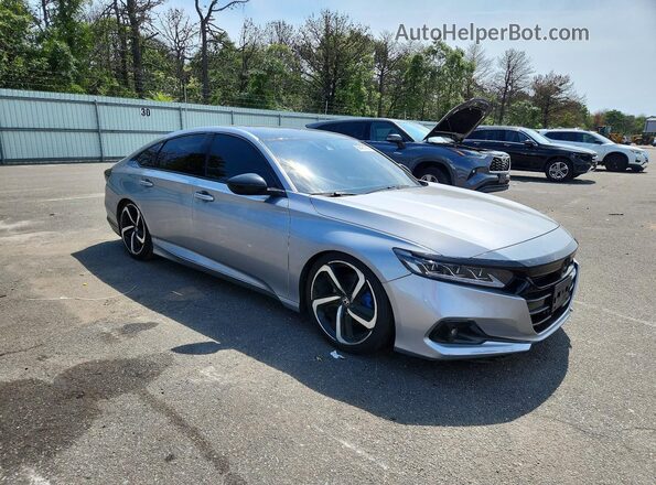 1HGCV2F38MA022583 2021 HONDA ACCORD Silver Передня права чверть