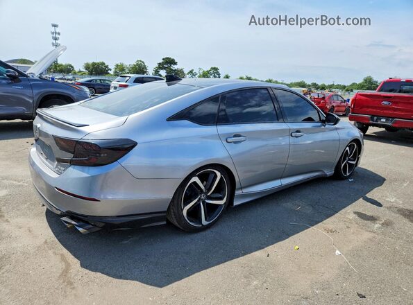 1HGCV2F38MA022583 2021 HONDA ACCORD Silver Задня права чверть