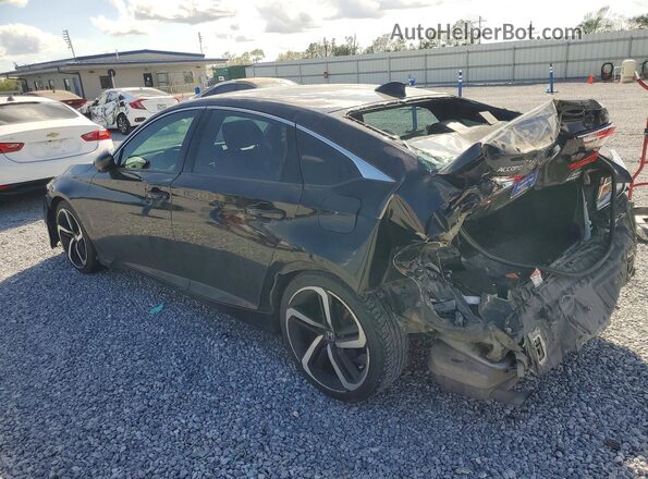 1HGCV2F39JA013533 2018 HONDA ACCORD Black Trasero izquierdo