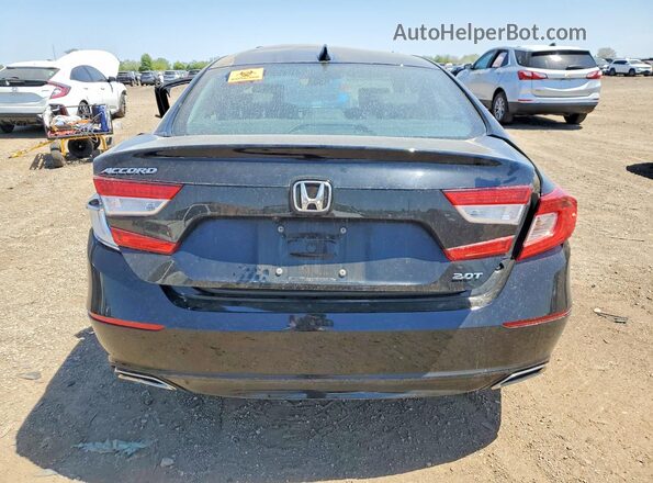 1HGCV2F52KA007608 2019 HONDA ACCORD Black Հետևի տեսք