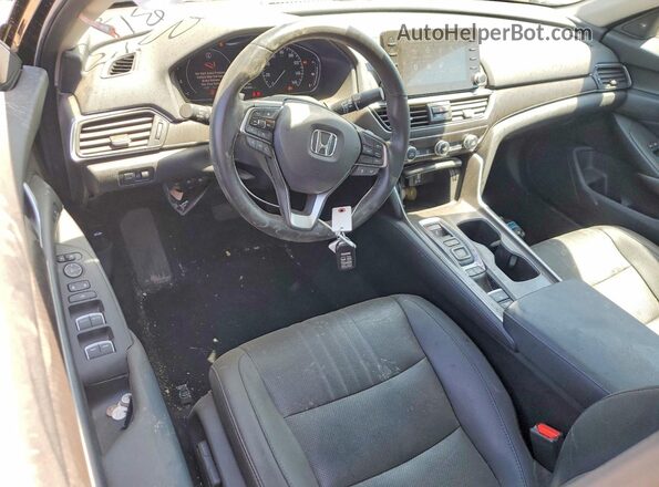 1HGCV2F52KA007608 2019 HONDA ACCORD Black Առջևի վահանակի տեսք