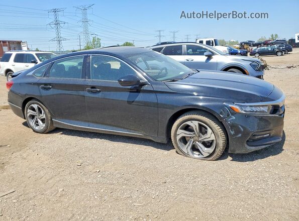 1HGCV2F52KA007608 2019 HONDA ACCORD Black Առջևի աջ