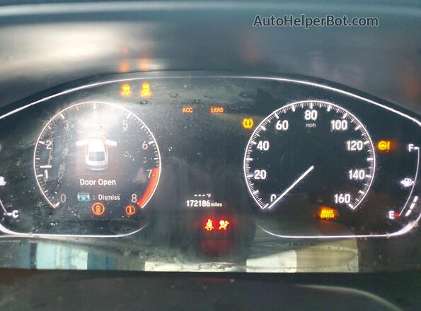 1HGCV2F90JA041046 2018 HONDA ACCORD White Instrument cluster view