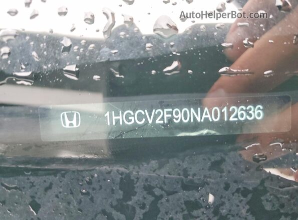 1HGCV2F90NA012636 2022 HONDA ACCORD Silver ძრავის განყოფილების ხედი