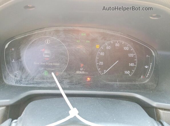 1HGCV2F92JA041890 2018 HONDA ACCORD White Instrument cluster view