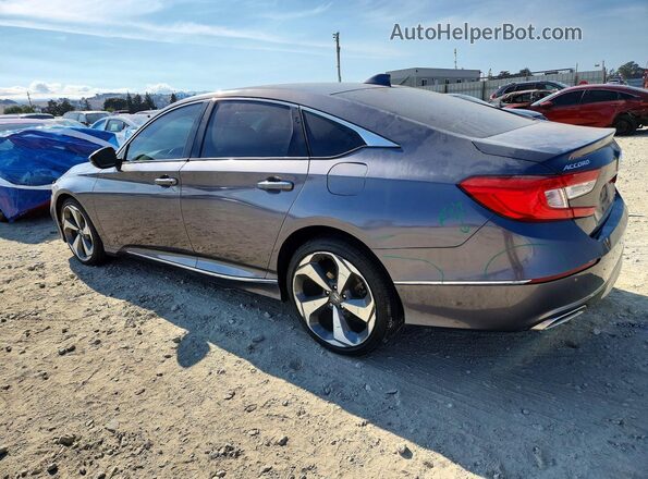 1HGCV2F93KA020841 2019 HONDA ACCORD Gray Задня ліва чверть