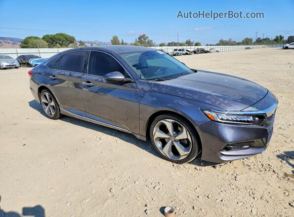 1HGCV2F93KA020841 2019 HONDA ACCORD Gray Передня права чверть