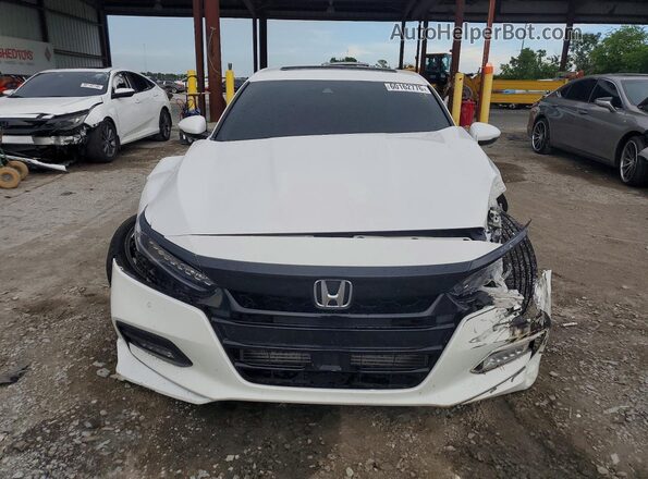 1HGCV2F93KA030253 2019 HONDA ACCORD White წინა ხედი