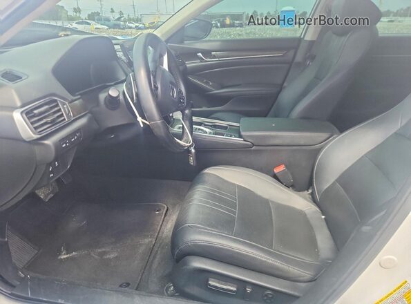 1HGCV2F93KA030253 2019 HONDA ACCORD White წინა სალონის ხედი