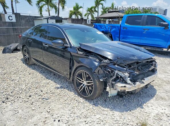 1HGCV2F9XNA004382 2022 HONDA ACCORD Black Delantero derecho