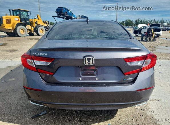 1HGCV3F15JA012951 2018 HONDA ACCORD Gray Հետևի տեսք